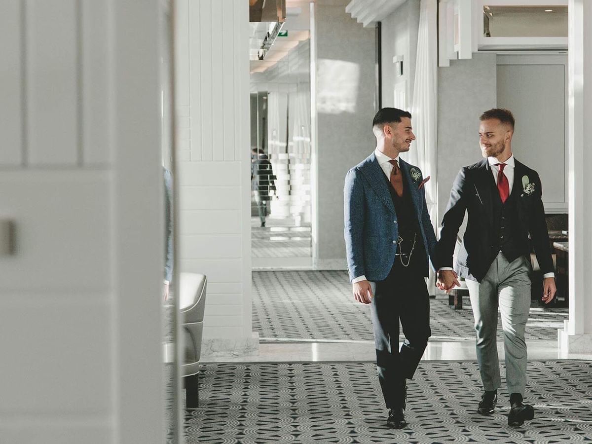 Peter and Matt enjoying their time at Crown Hotel Perth