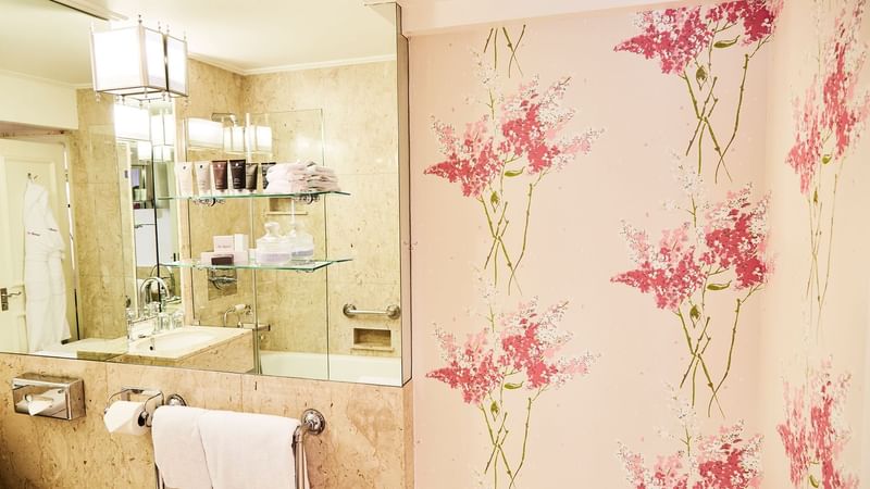 Bathroom interior of the Capital Junior Suite at Capital Hotel