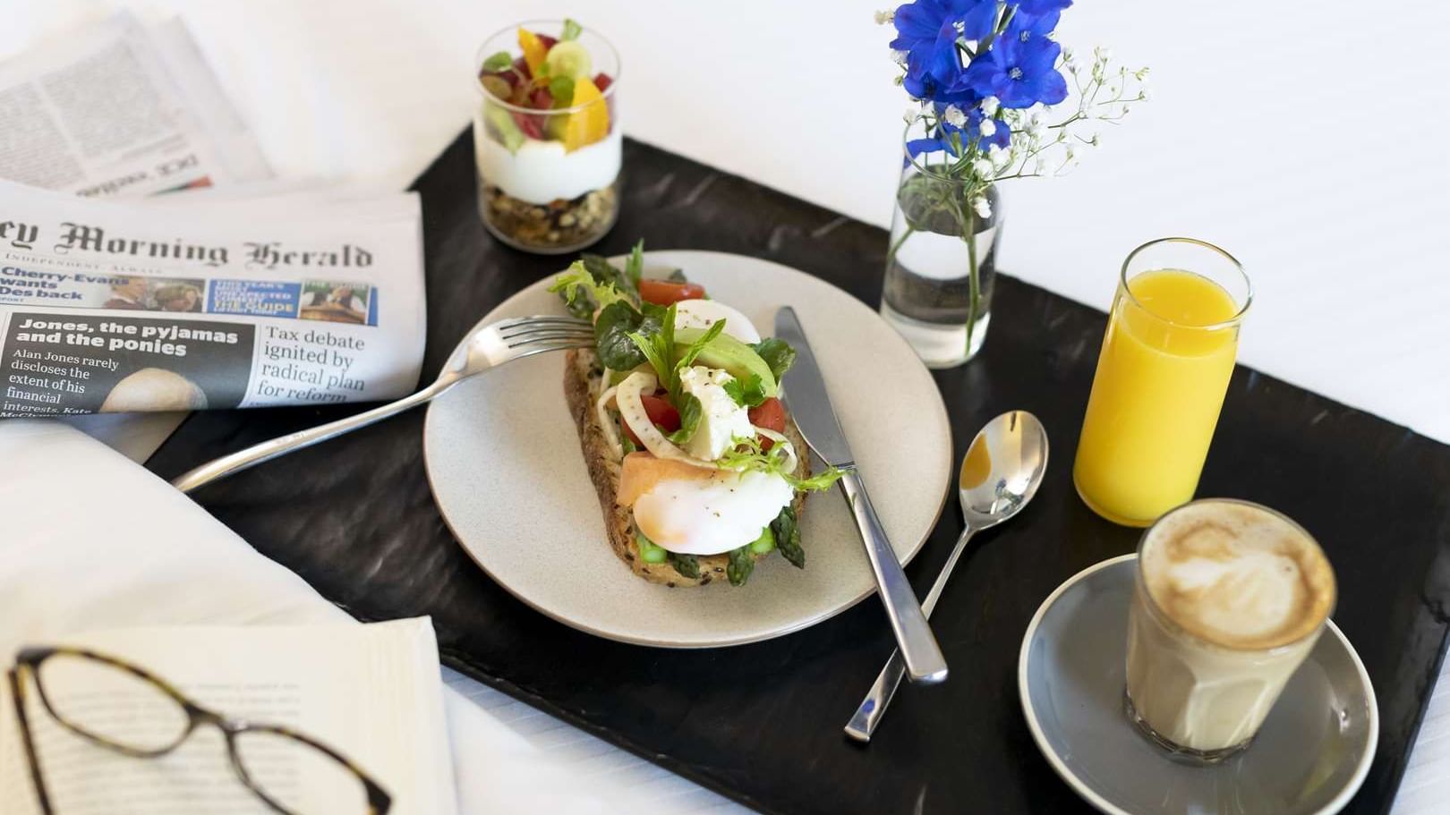 In Room Dining service at Novotel Sydney International Airport