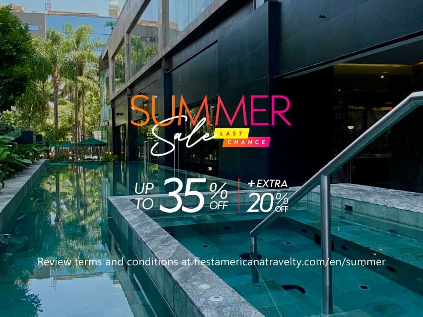 Summer sale poster at Fiesta Americana Travelty