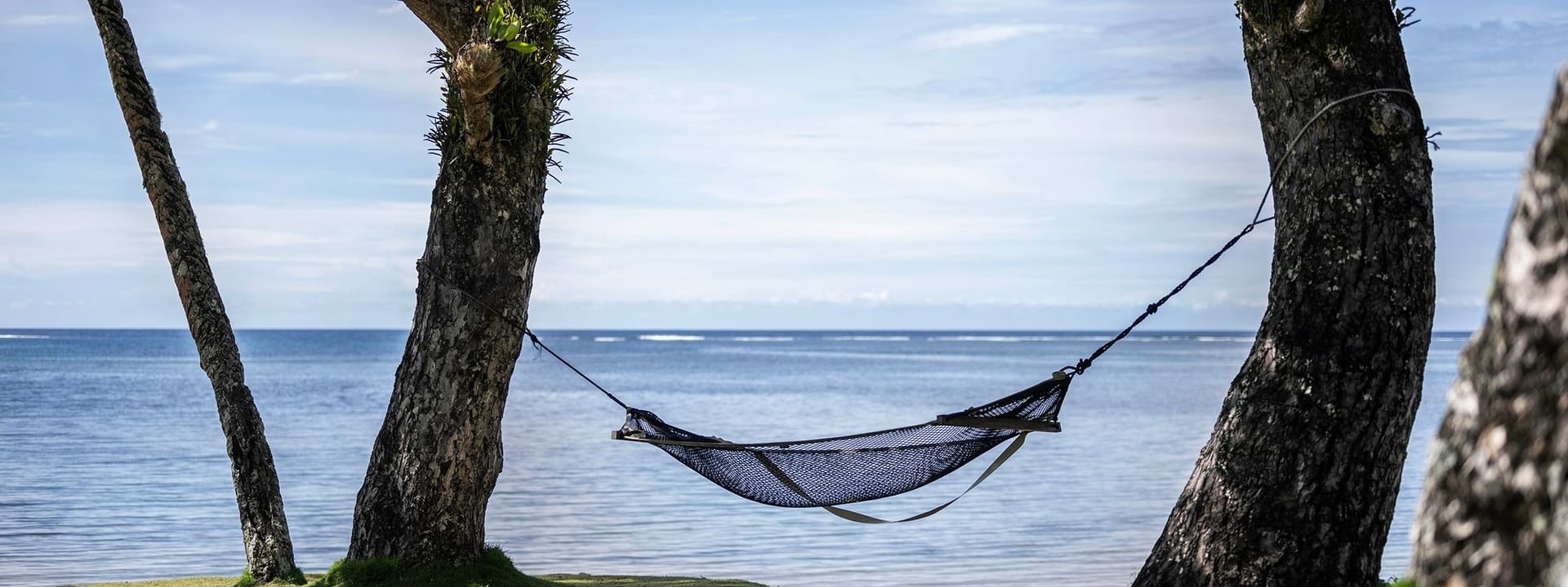 Hammock between trees on a beach at The Naviti Resort, Korolevu, Fiji
