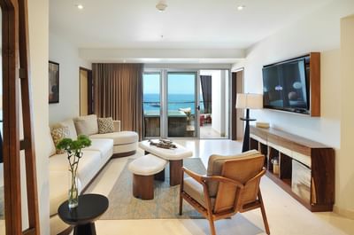 Living room area with furniture at Cabo Villas Beach Resort