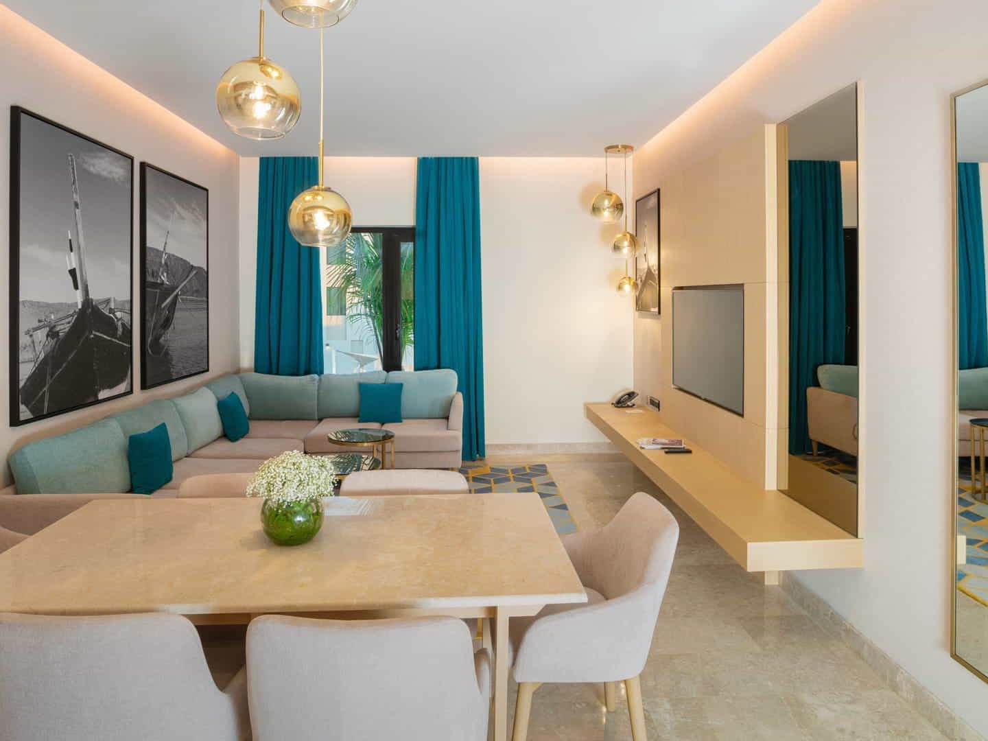 Two bedroom apartment pool view at Maani Muscat Hotel & Suites