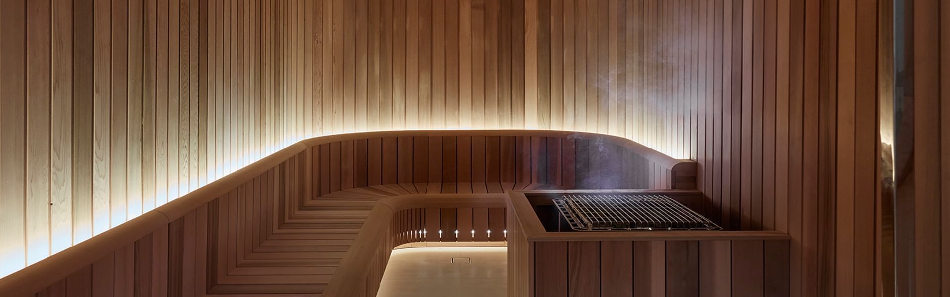 Interior of a spa sauna at Crown Hotels Spa