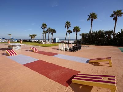Corn hole at The Plaza Resort & Spa