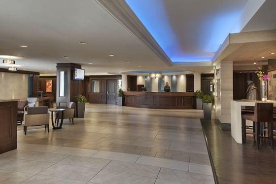 Interior of the lobby & reception area at Hotel Halifax