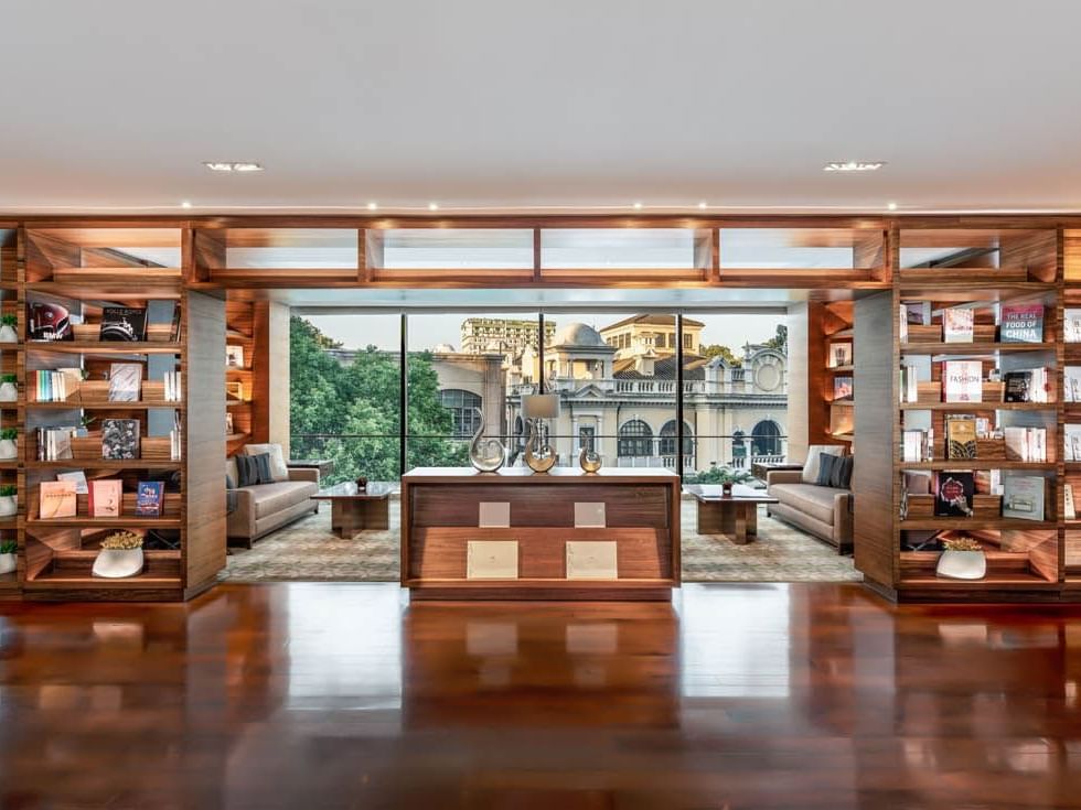 Interior of the Club lounge at White Swan Hotel