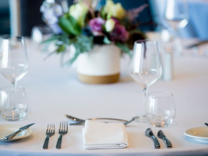 Table Setting for Conference meeting event at Pullman Magenta Shores