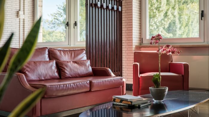 Interior of a living area at Arca street art hotel
