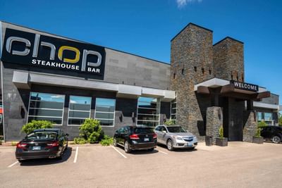 Exterior view of Chop Steakhouse & Bar at Sandman Hotel & Suites Winnipeg Airport
