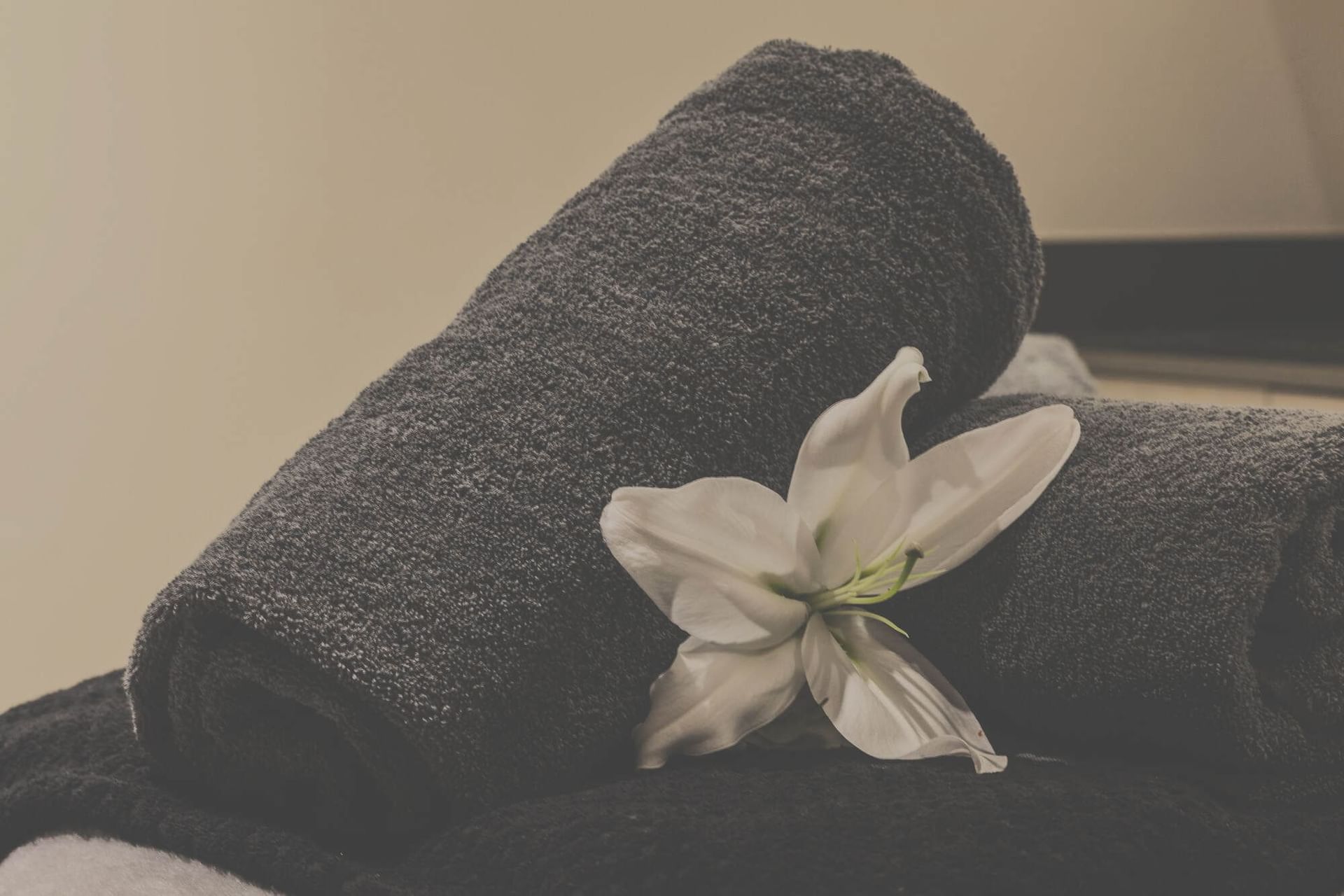 Close-up image of a towel used in spa at Orsett Hall Hotel