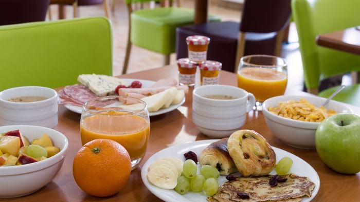 A warm breakfast served at Hotel Arras