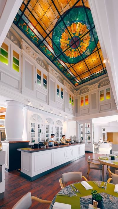 Ellenborough with vibrant ceiling design at Paradox Singapore