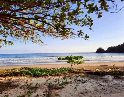 View of the beach at sunset near Punta Islita Hotel