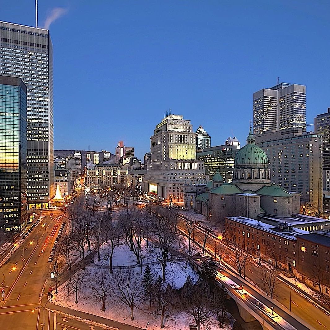 Montreal Skyline at Hotel Faubourg Montreal