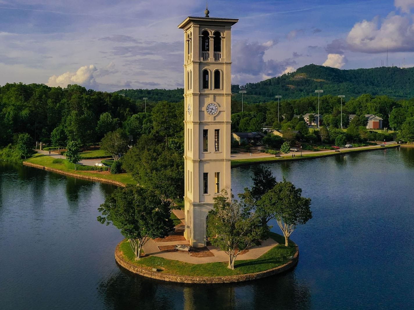 Exterior view of Furman Private University near Hotel Hartness