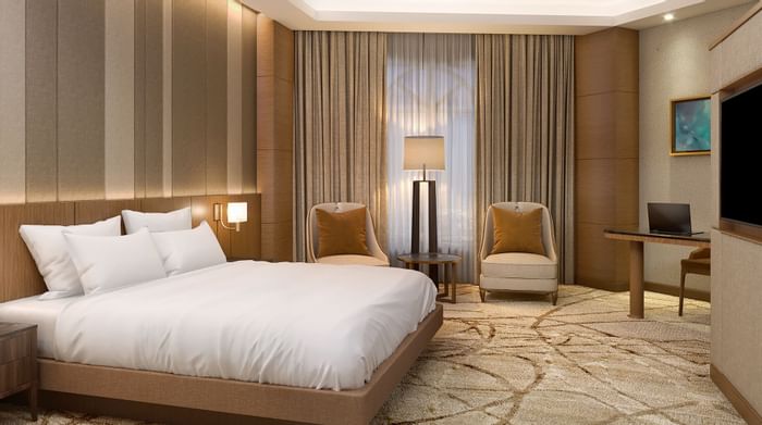 King bed in Executive Suite at Sunway Lagoon Hotel
