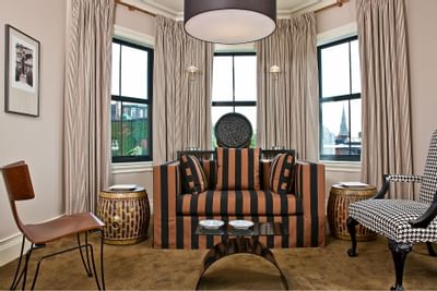 living area in deluxe suite