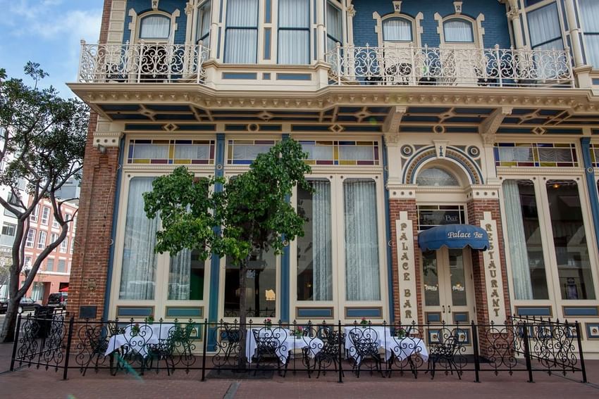 Palace bar restaurant exterior near Horton Grand Hotel