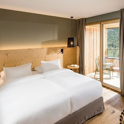 Junior Suite Deluxe with Loggia at Falkensteiner Antholz