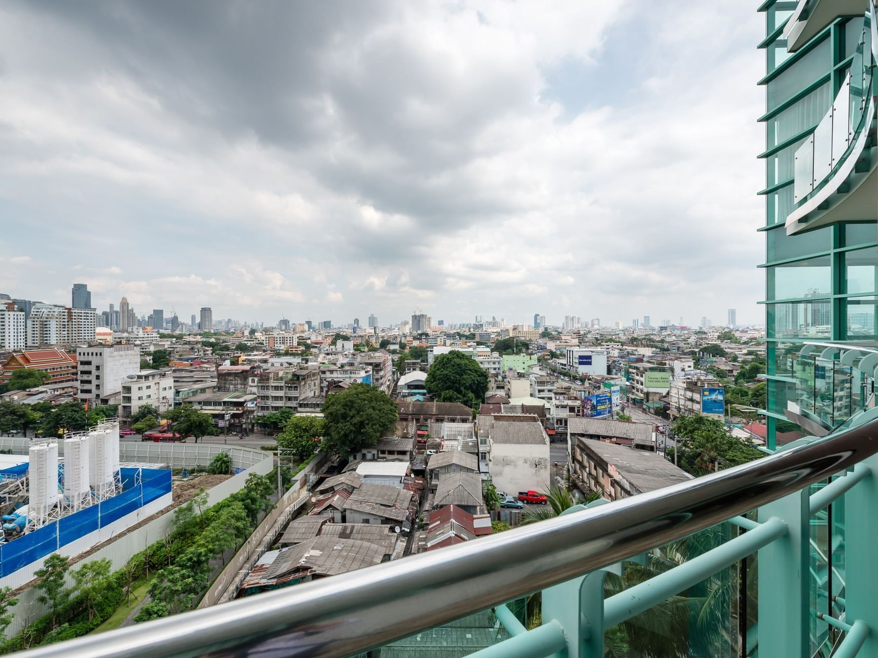 City view from a balcony at Chatrium Hotel Riverside Bangkok