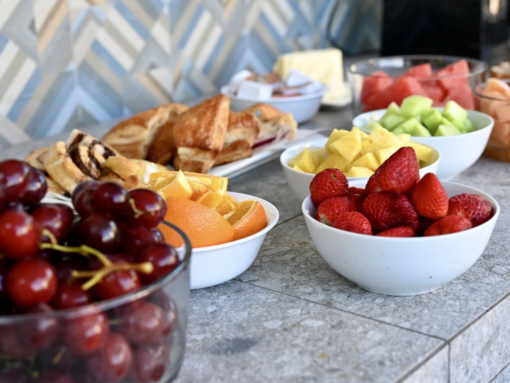 Continental breakfast served at H2O Life Style Resort