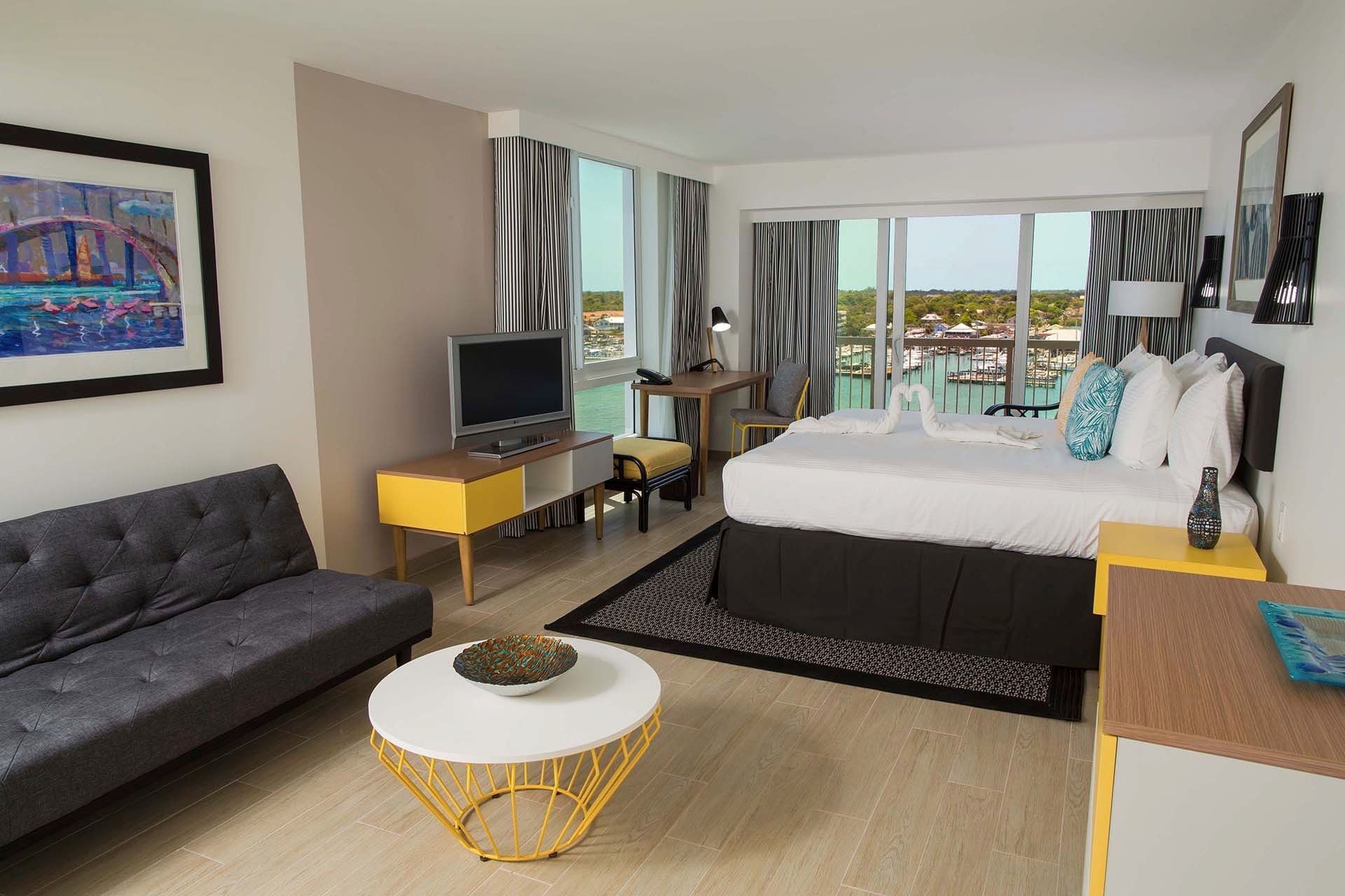 Harbor Premium Balcony King-bed Room at Warwick Paradise Island