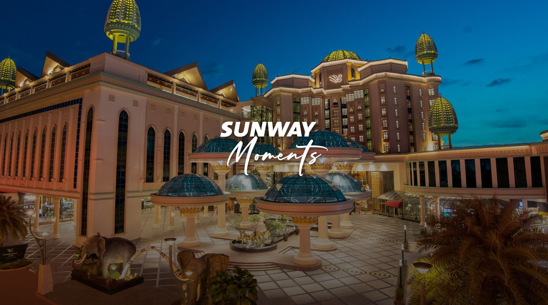 Sunway moments poster with hotel exterior used at Sunway Resort