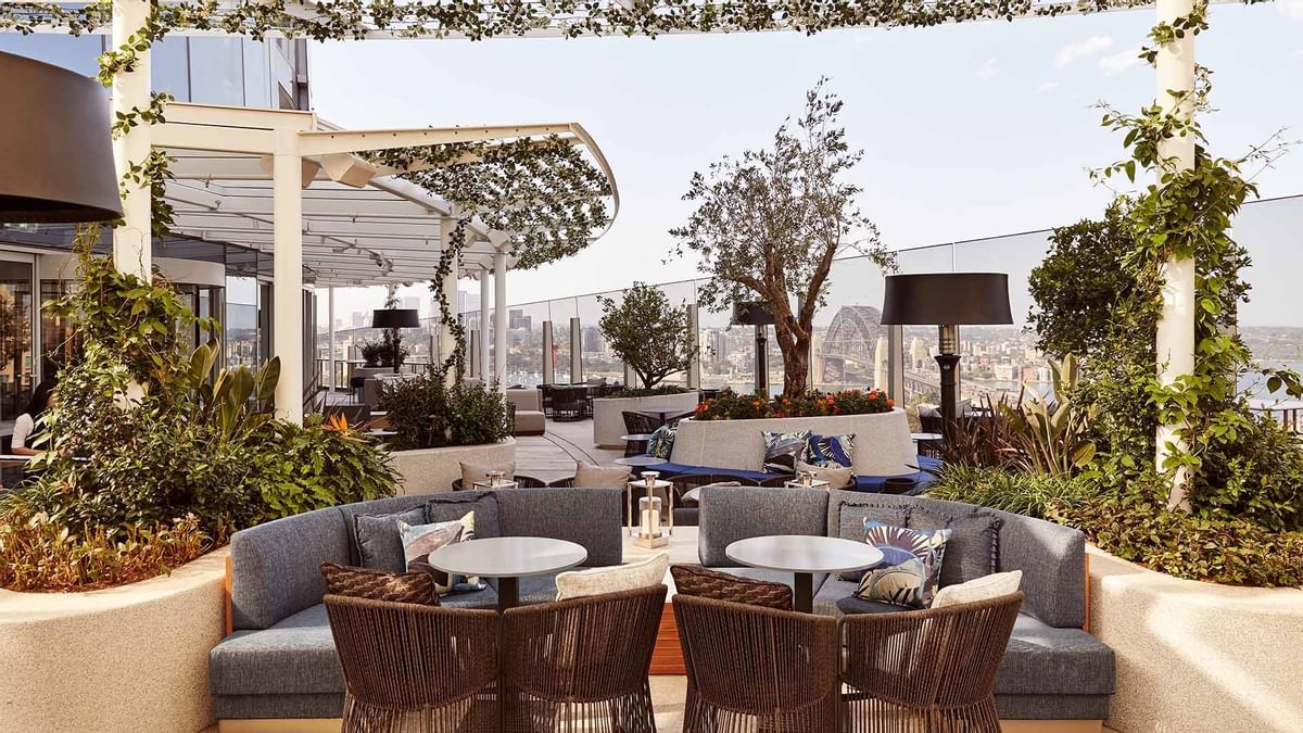 Lounge in CIRQ open air restaurant at Crown Towers Sydney