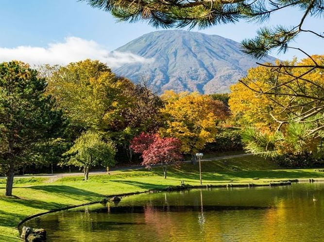 Great view of Fukidashi park near Chatrium Niseko Japan