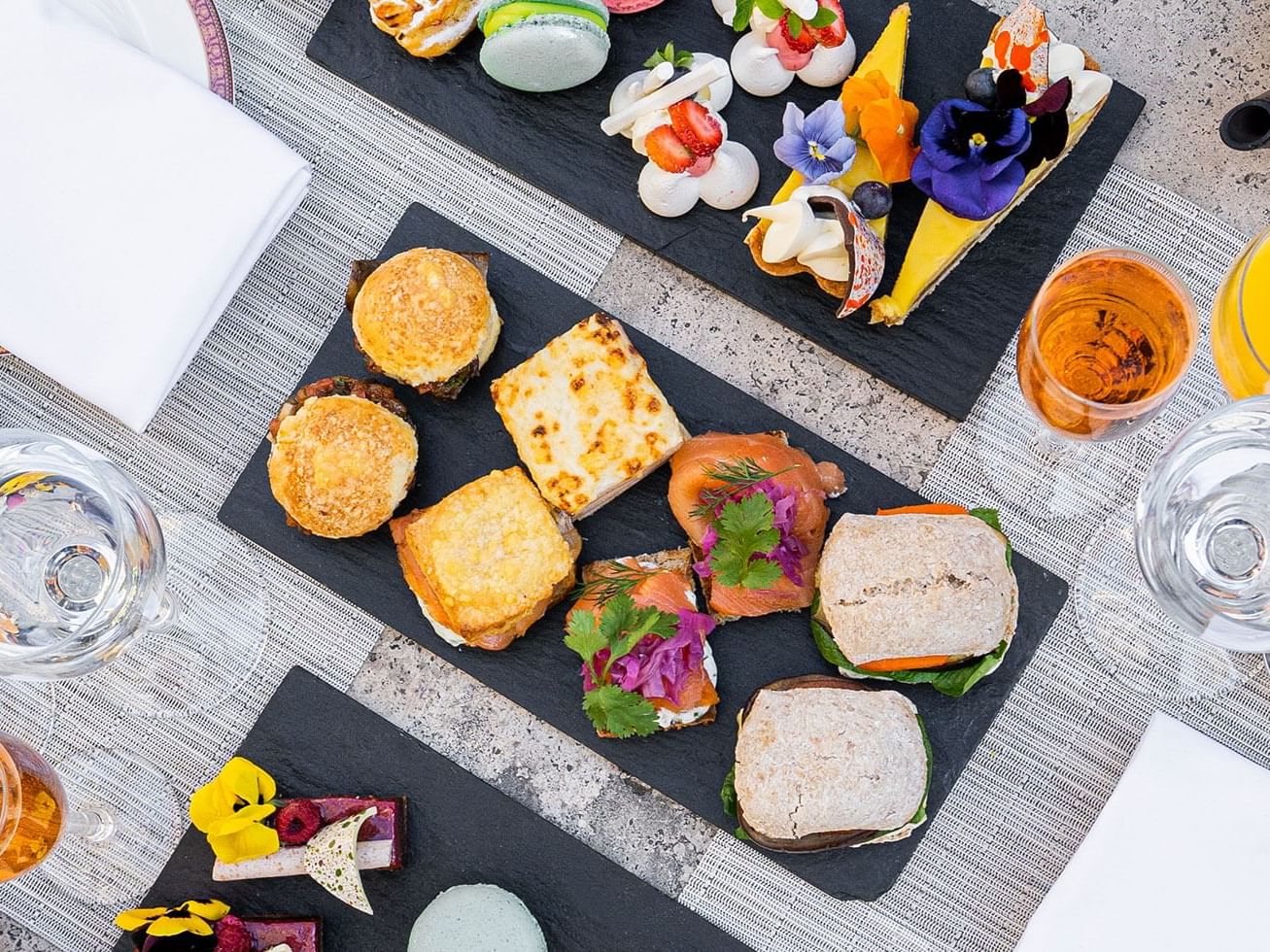 Nicely plated variety of dishes in Hotel Emperador Buenos Aires