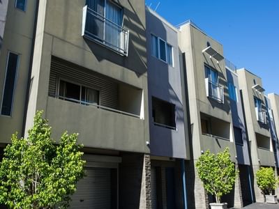 Student Living Edge Apartments – Gray Street building - featuring single car garage, telecom & balconies