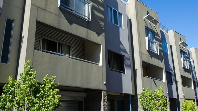 Student Living Edge Apartments – Gray Street building - featuring single car garage, telecom & balconies