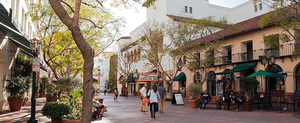 Downtown shopping area