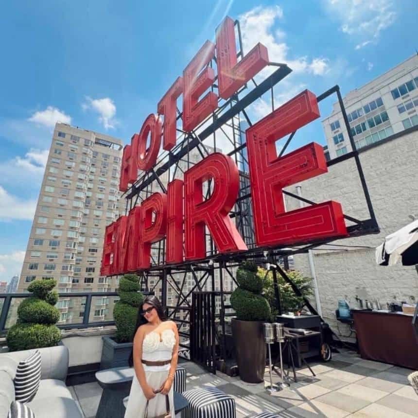 neon red sign empire hotel new york