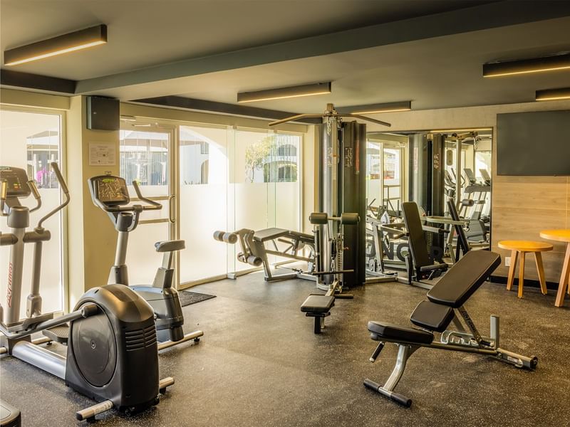 Exercise machines in the Gym at Fiesta Americana Travelty