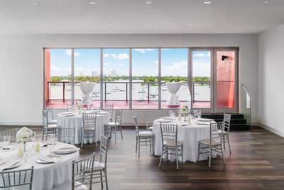 Banquet set-up in the Costa Ballroom at Costa Beach Resort