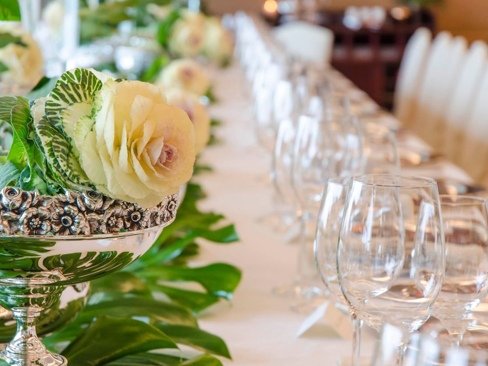 Floral Wedding table arrangement at Hotel Cascais Miragem