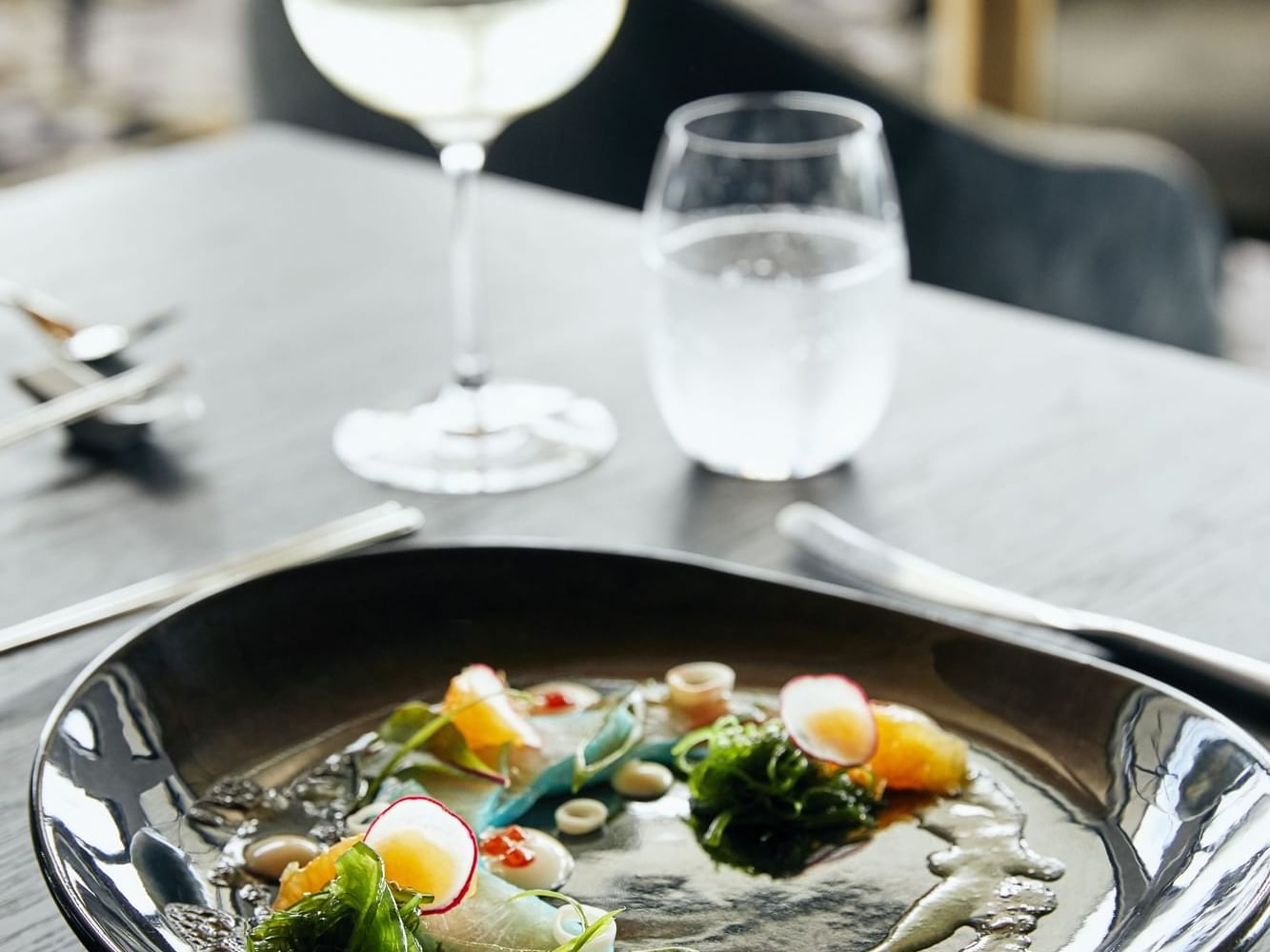 Seafood dish in Infinity Restaurant at Daydream Island Resort