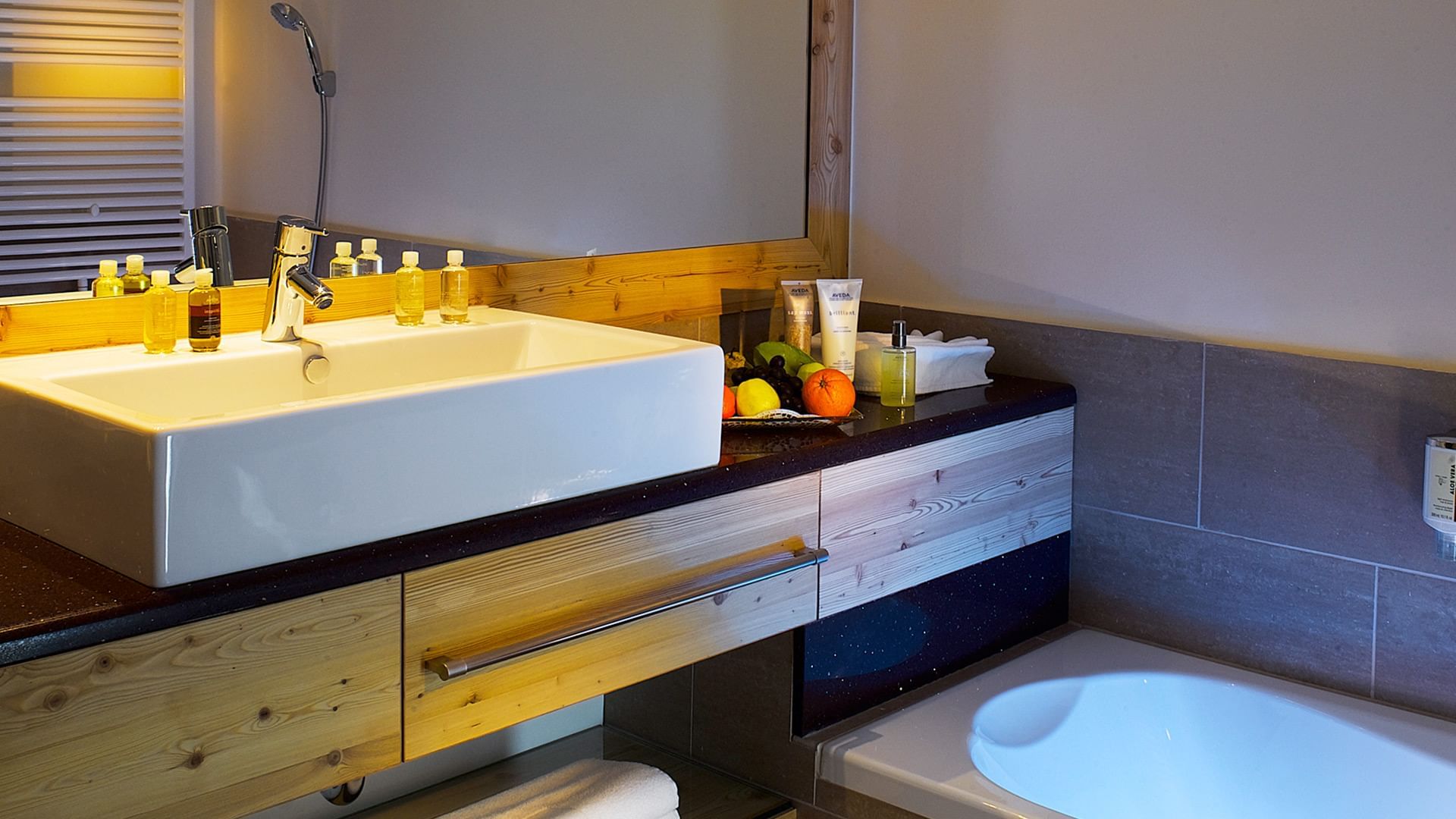 Bathroom vanity, Superior Family Suite at Falkensteiner Hotels