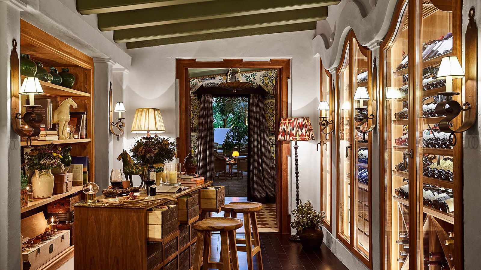 Interior of the La Bodega at Marbella Club Hotel