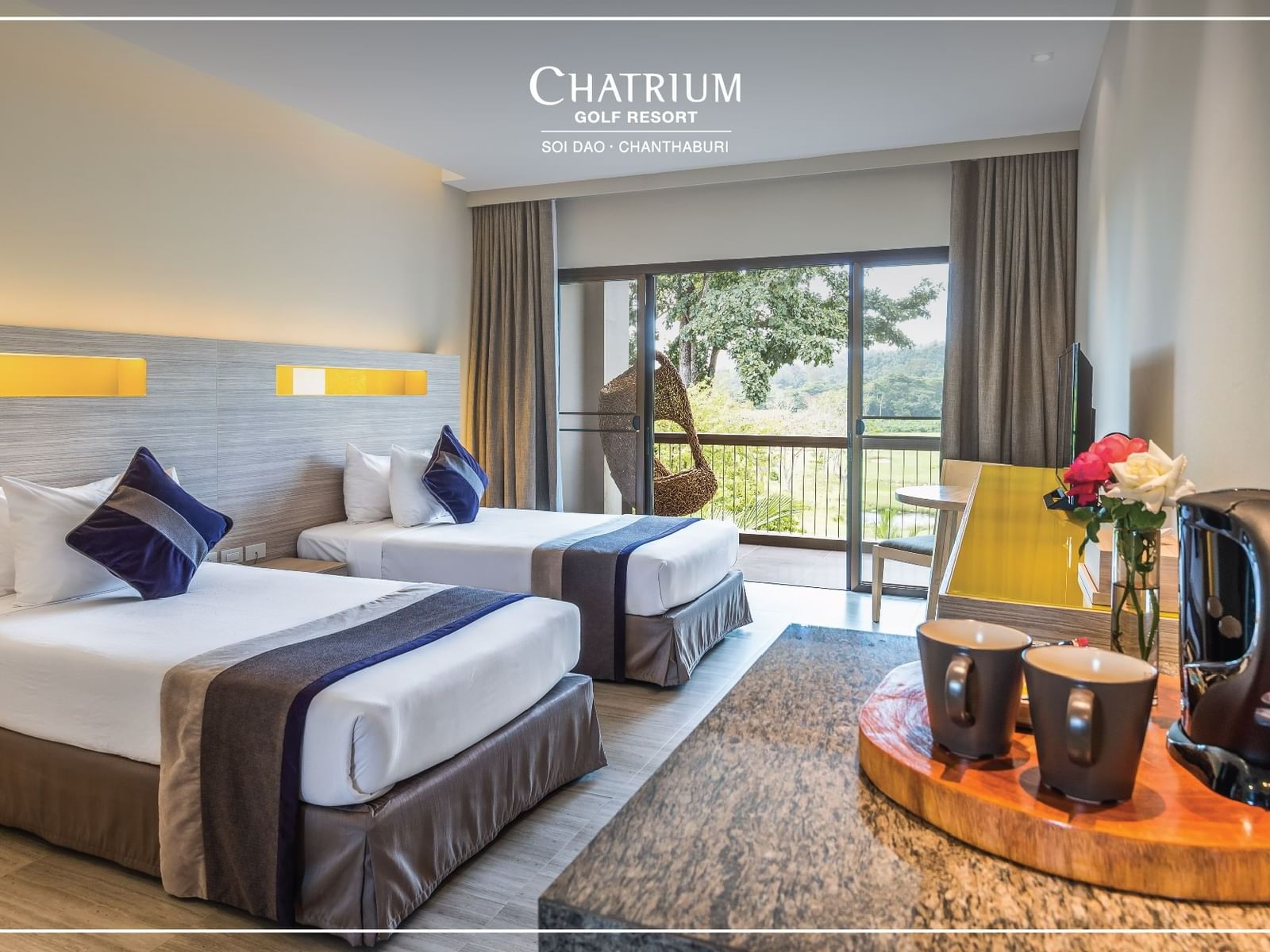 Banner of Chatrium Golf Resort with a room interior background