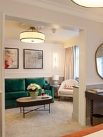 Elegant suite with living area and bedroom at The Capital Hotel, Apartments & Townhouse