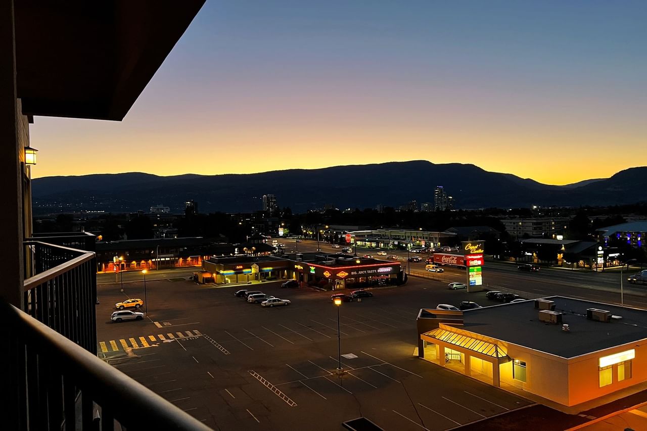 View of car park from balcony