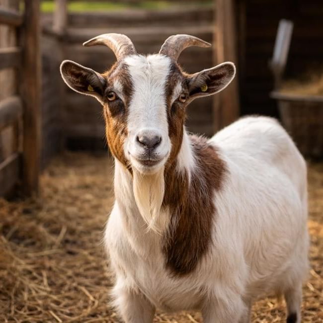 Goat in pen at Chobham Adventure Farm