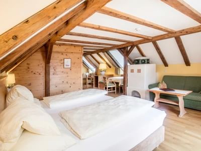 Junior Suite at Tiefenbrunner Hotel in Kitzbühel, Austria