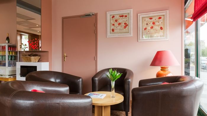 Interior of a lounge area at Hotel Alize