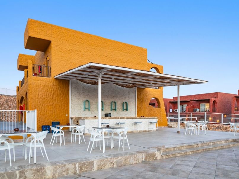 Yellow building with 