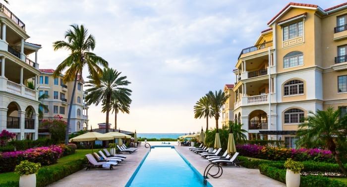 View of beachfront pools at The Somerset On Grace Bay