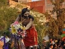 People gathered for a ceremony near Fiesta Americana Travelty